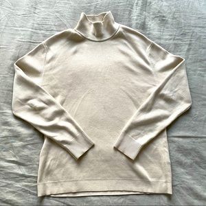 Banana Republic Mock Neck Sweater Cream Beige sz Small retail $90
